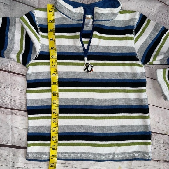 EUC Kids 5T Gymboree 1/4 Zip Pullover LS Striped Shirt - Picture 7 of 7
